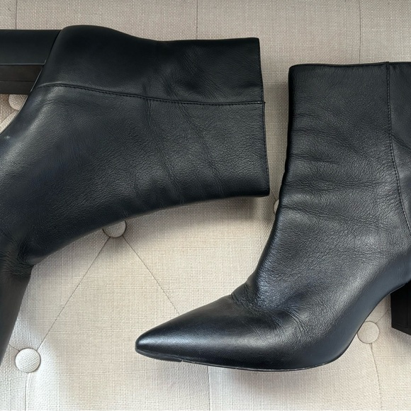 J.Crew Sadie Black Leather Ankle Boots Like New Size 10. - Picture 10 of 12